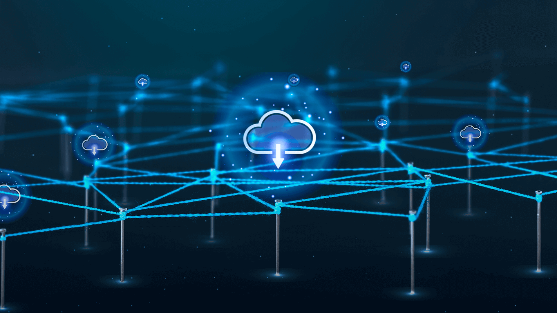 Nuvem com conexões, simbolizando que a Luby agora é Google Cloud Partner Advantage.