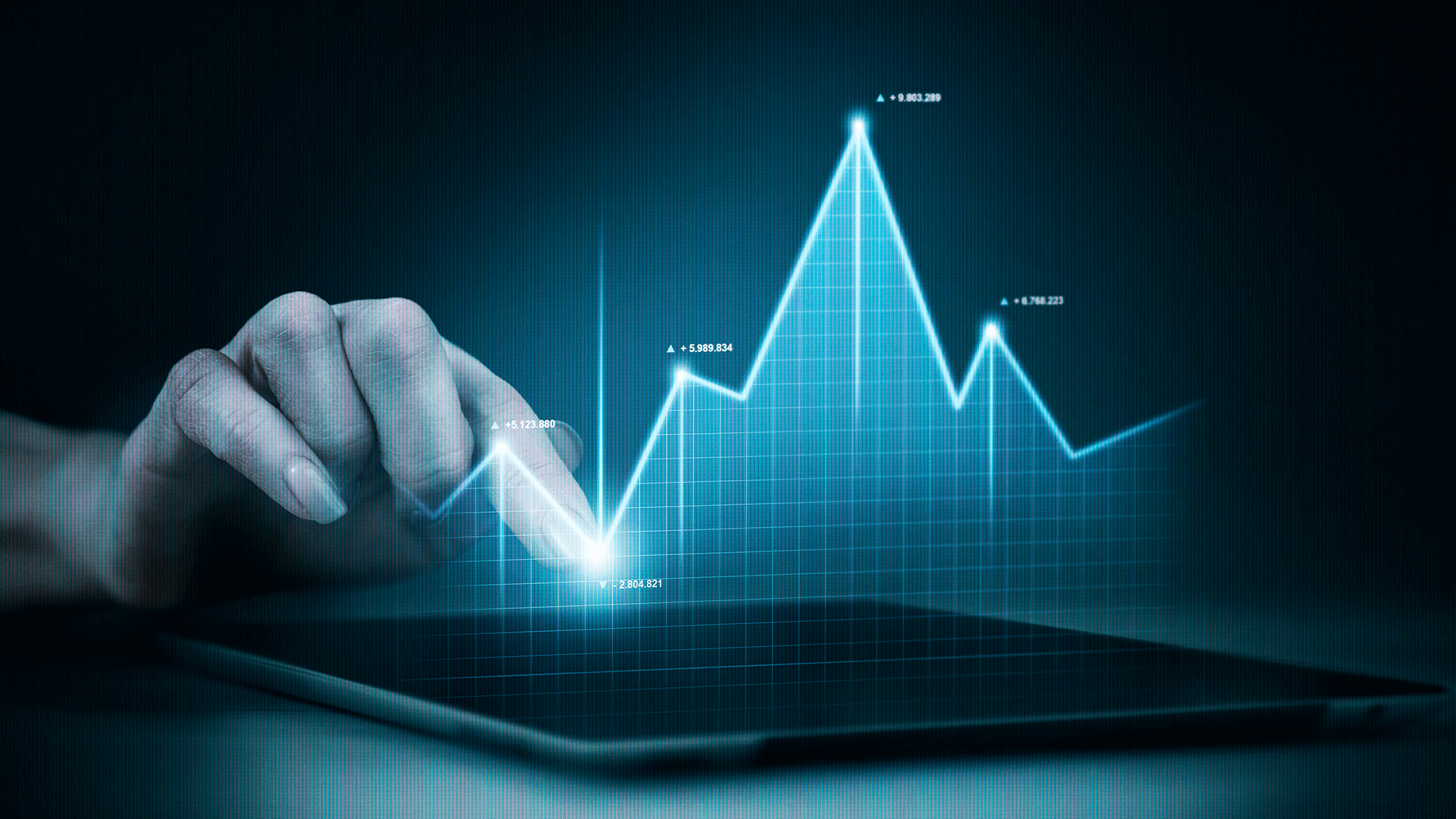 Imagem que mostra gráfico, simbolizando as tendências do mercado financeiro, tema do artigo da Luby.