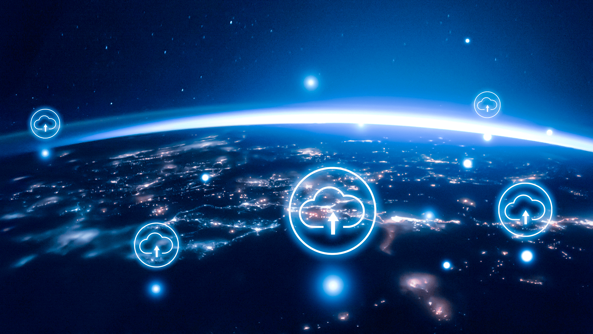 Mundo conectado, simbolizando a nova parceria AWS com Luby.